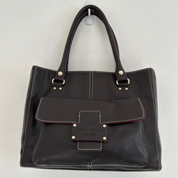 Kate Spade Quinn Brown Leather Shoulder Bag - Picture 1 of 14